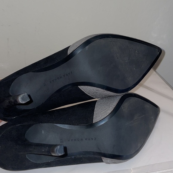 Zara colorblock gray black contrasting high heel - Picture 4 of 10